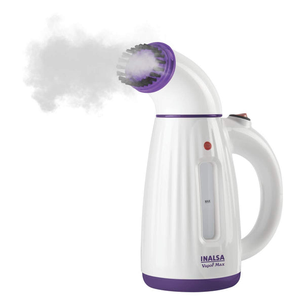 Inalsa Vapor Max 800-Watts Portable Handheld Garment Vertical Steamer for Vertical Use for Home, White and Purple