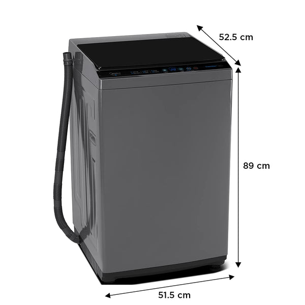 MA100W70/G-IN, Midea FATL 7.0 KG, MA100 SERIES, SILVER COLOR (open Box Like New)