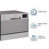 AmazonBasics 8 Place Setting Dishwasher (2021, Silver) ABDW2021002