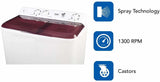 Haier 7 Kg 5 star SEMI Automatic Top Loading Washing Machine HTW70-1217BR, Brown