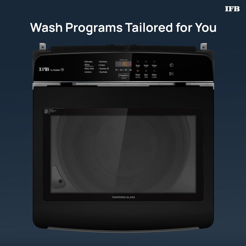 IFB 7 Kg 5 Star with Deep Clean Technology Powered by AI, Fully Automatic Top Load Washing Machine (TL701MG1, ActivMix, Aqua Energie, Med Grey)