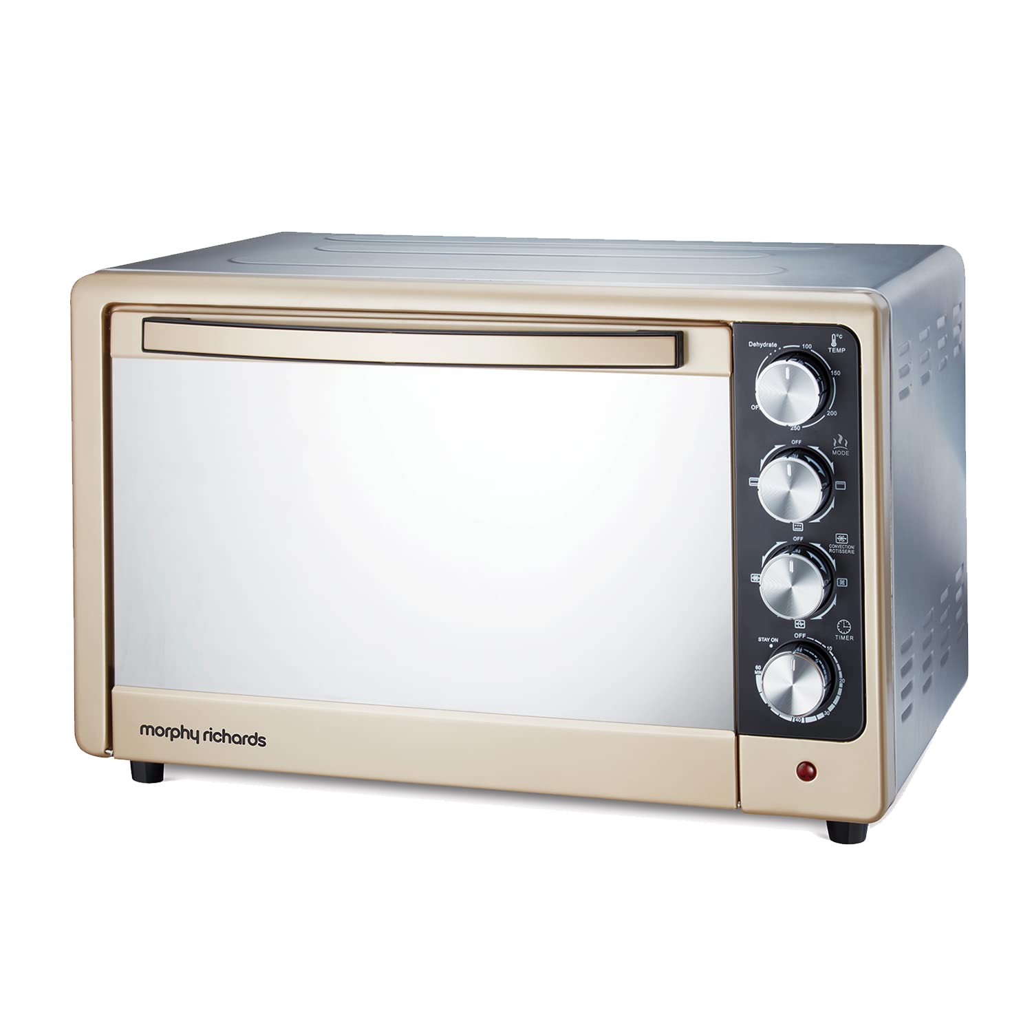 Morphy Richards 50Rcss Superb Otg Oven 1800 Watts 52 Litre Oven Toaster Griller Convection Fan & Rotisserie Function In-Built Dehydrate Function Mirror Finish Door Gold & Black