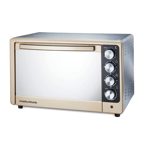 Morphy Richards 50Rcss Superb Otg Oven 1800 Watts 52 Litre Oven Toaster Griller Convection Fan & Rotisserie Function In-Built Dehydrate Function Mirror Finish Door Gold & Black