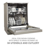 Godrej Eon Dishwasher |12 place setting|Anti-Germ CrystaLight powered by UV Technology|Extra Hygiene function|Perfect for Indian Kitchen|A+++ Energy rating |DWF EON VES 12B UI STSL- Satin Silver