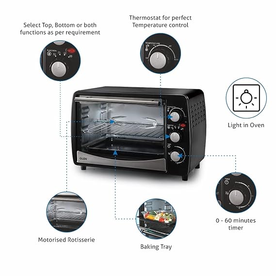 Glen 20-Litre SA-5020R Oven Toaster Grill (OTG)