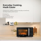 Midea 24 L Convection Microwave oven with Air Fry & Grill (MMOP02XA-ECSEBK) | 232 Auto cook menu | 800W | Child Lock
