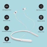 JBL LIVE200BT Bluetooth Wireless in Ear Earphones Neckband with 10 Hours Playtime, Multi Point Connectivity & Premium Aluminum Housing with mic (White)