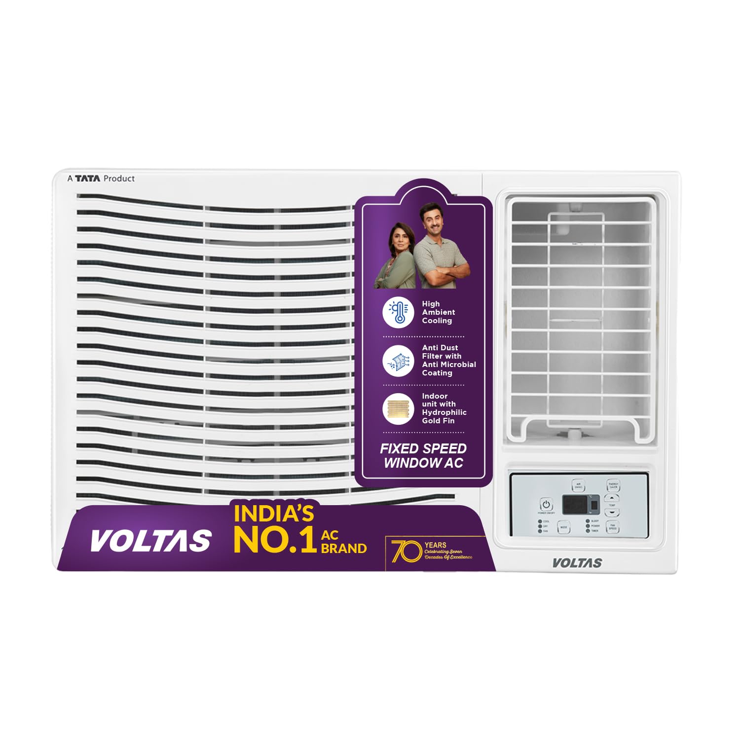 Voltas 1.5 ton 2 Star Fixed Speed Window AC (2026 Model,Copper, Anti Dust Filter, 2-way Swing, Memory Restart, Sleep Mode (182FS PRISM, White)