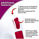 Inalsa Easy Mix Hand Blender| Hand Mixer|Beater Powerful 250 Watt Motor | Variable 7 Speed Control