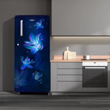 Whirlpool 184 L 4 Star Inverter Direct-Cool Single Door Refrigerator (205 WDE ROY 4SInv SAPPHIRE FLOWER RAIN-Z, Blue, Base Stand with Drawer)