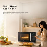 Midea 24 L Convection Microwave oven with Air Fry & Grill (MMOP02XA-ECSEBK) | 232 Auto cook menu | 800W | Child Lock