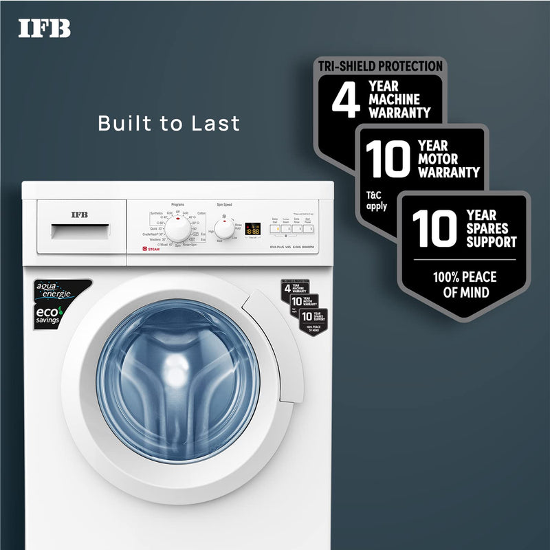 IFB 6 Kg 5 Star Fully Automatic Front Load Washing Machine 2X Power Steam (DIVA PLUS VXS 6008)