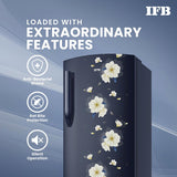IFB 187L 2 Star Direct-Cool Single Door Refrigerator (IFBDC-2132NBFE, Floral Falls Blue) Extraordinary Space with Humidity Controller