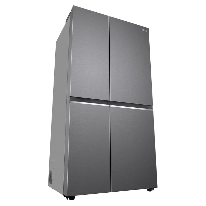 LG 655 L Frost Free Side by Side Refrigerator with Smart Inverter Compressor, Express Freeze & Multi Air-Flow (Dazzle Steel, GL-B257HDSY)