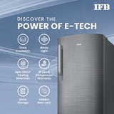 IFB 197L 5 Star Direct Cool Single Door Refrigerator (2024 Model, IFBDC-2235DBSE, Brush Grey, Advanced Inverter Compressor, Extraordinary Storage with Humidity Controller)