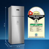 Bosch 368L, 1 Star, Frost Free Double Door Refrigerator with 2.5 L Water Dispenser | 6-in-1 Convertible Storage Modes | Fresh up to 10 Days | Touch Panel | 2 Cooling System (CTC39S21AI, Steel, 2026)