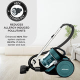 INALSA MELLERWARE Vacuum Cleaner 1400 Watt Bagless Cylinder Vacuum Cleaner MWVC 02 with Powerful Suction & High Energy Efficiency 1.5L Dust Box Capacity (Aqua Green/Black) (Bagless Cyclonic MWVC 02)