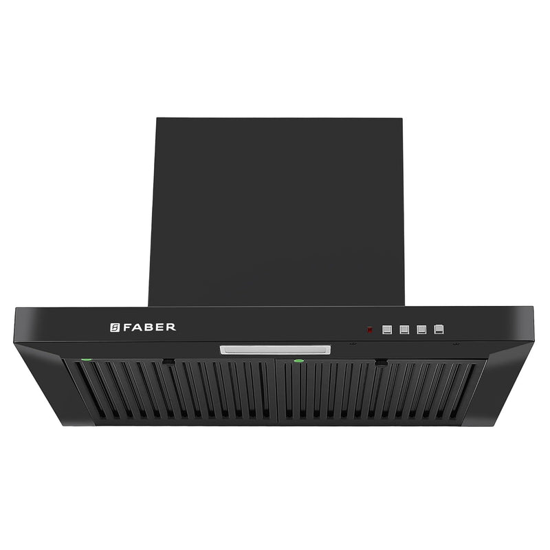 Faber 60 cm 1000 m³/hr T-Shape Kitchen Chimney | Baffle Filter | Push Button Control | Motor- 250 Watt | HOOD MARS PB BF BK 60, Black
