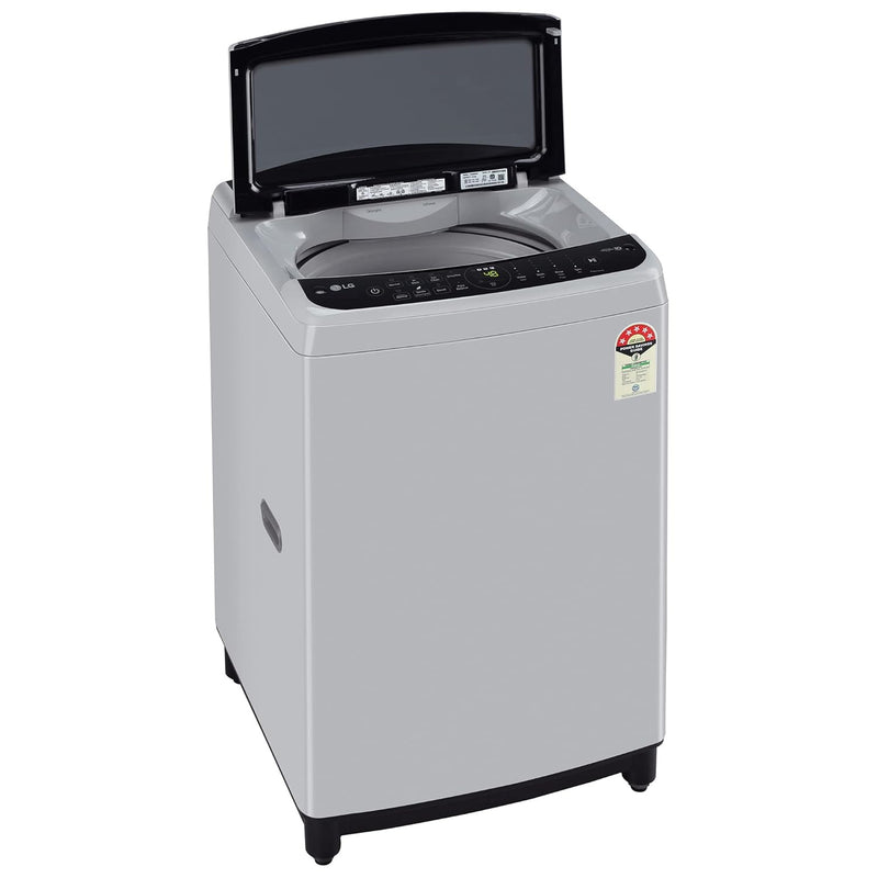 LG 9 Kg 5 Star Inverter Fully-Automatic Top Load Washing Machine (THD09NPF, Middle Free Silver, AIDD Technology)