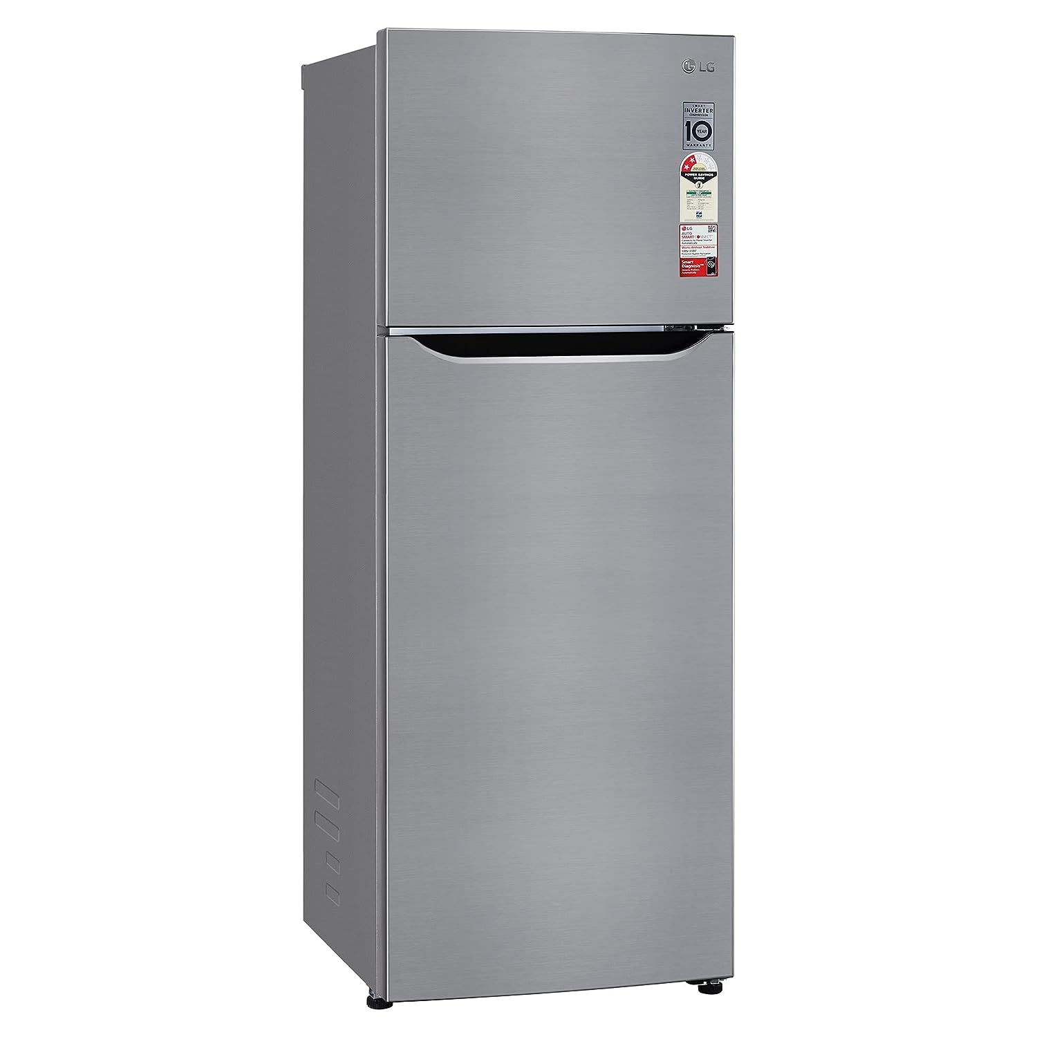 LG 288 L 2 Star Smart Inverter Frost-Free Double Door Refrigerator (GL-S322SPZY, Shiny Steel)