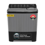 Voltas Beko, A Tata Product 9 Kg 5 Star Semi-Automatic Top Loading Washing Machine (2024 Model, WTT90UHA/OK5B1B1S23, Black, Pulsator Wash Method and Double waterfall technology)