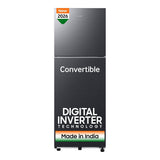 Samsung 256 L, 3 Star, Convertible, Digital Inverter Frost Free Double Door Refrigerator (RT40H30U3FHL, Black DOI, 2026 Model)