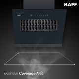 KAFF 1450 m3/hr 60 cm Slant Filterless Auto Clean Kitchen Chimney, Touch & Motion Sensor | Black | KES 60A