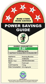 Samsung 7 kg, 5 Star, AI Control, Wi-Fi, Digital Inverter, Motor, Fully-Automatic Front Load Washing Machine (WW70T502NAN1TL, Hygiene Steam, Inox)