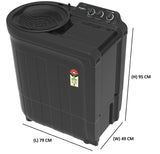 Whirlpool 7.5 kg 5 Star, Ace Wash Station Semi Automatic Top Load Grey (Touched Up)
