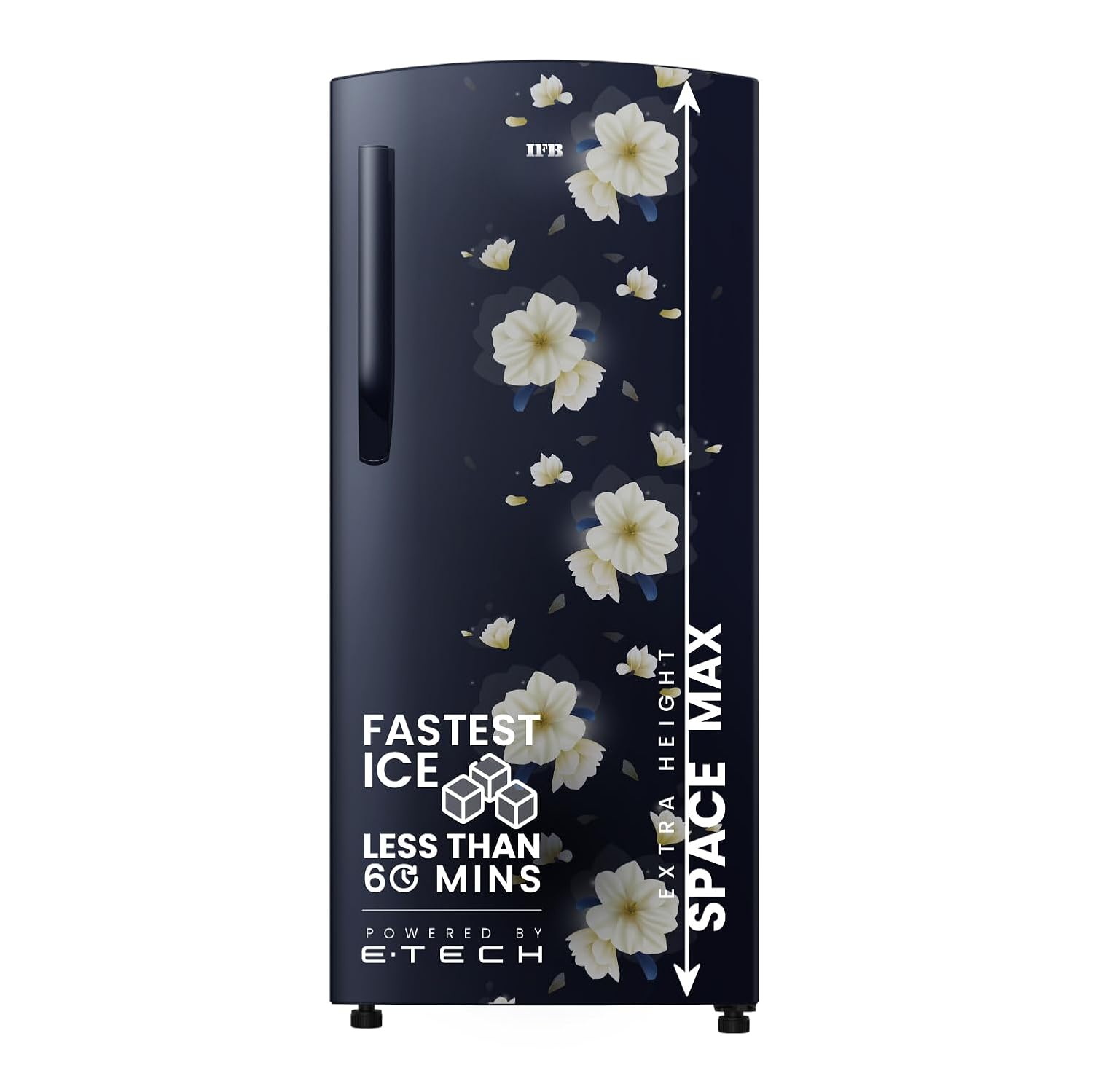 IFB 187L 2 Star Direct-Cool Single Door Refrigerator (IFBDC-2132NBFE, Floral Falls Blue) Extraordinary Space with Humidity Controller