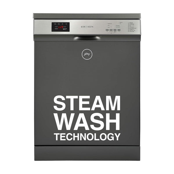 Godrej Eon Dishwasher | Steam Wash Technology |13 place setting | Perfect for Indian Kitchen| A+++ Energy rating | DWF EON VES 13Z STI GPGR