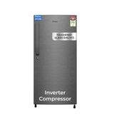 Haier 190 L 5 Star Direct Cool Inverter Single Door Refrigerator with Fast Ice Making, Easy Clean Back, Large Vegetable Box (HED-205DSA-P, Dazzle Steel, )