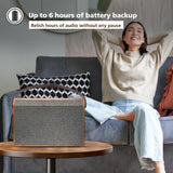 Philips Bluetooth Speaker TAS2218/94, 30W RMS with 6 Hrs Playtime, Retro Wooden Design, Indoor and Outdoor Mode, USB Playback, FM, Mic Input, Comes with Carry Strap (Brown)