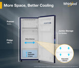 Whirlpool 184 L 2 Star Direct-Cool Single Door Refrigerator (205 WDE PRM 2S SAPPHIRE SERENA-Y, Blue, 2026 Model)