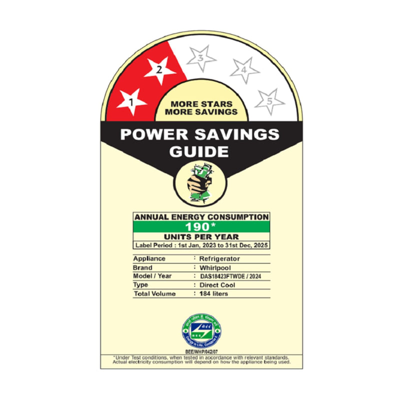 Whirlpool 184 L Direct Cool Single Door 2 Star Refrigerator (Wine Serena, 205 WDE PRM 2S WINE SERENA-Z)