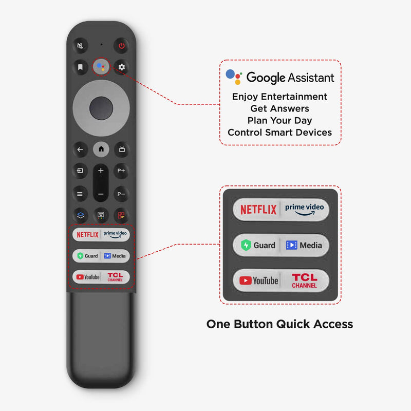 TCL 215 cm (85 inches) 4K Ultra HD Smart QD-Mini LED Google TV 85C755 (Black)