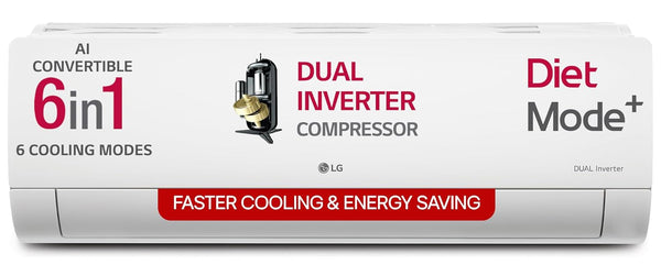 LG 1.5 Ton 5 Star DUAL Inverter Split AC (US-Q19YNZE, White)