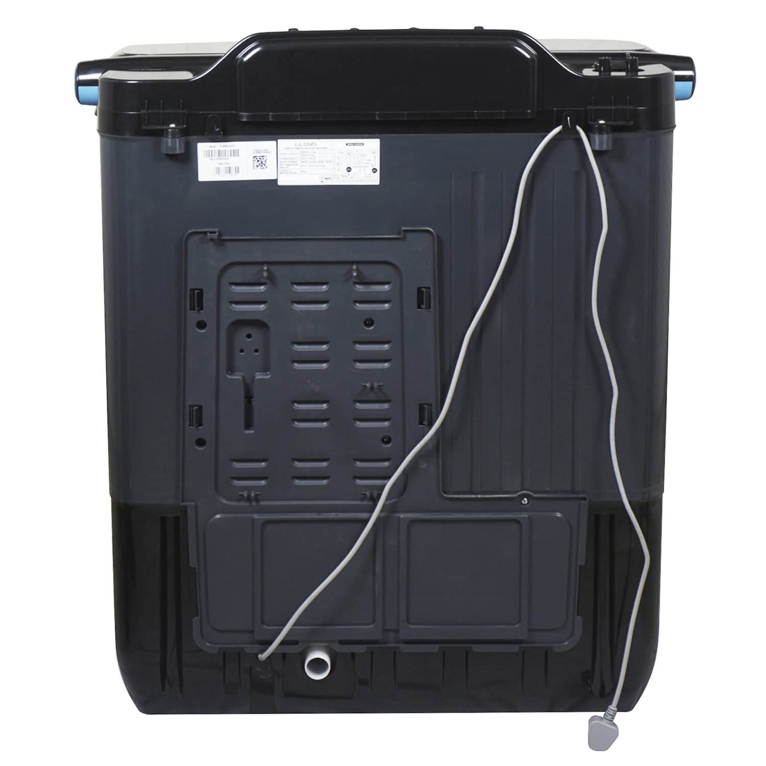 Lloyd Havells 7.5 Kg Semi Automatic Top Load Washing Machine (Glwms75Cbgel, Dark Grey With Blue Inner Lids, Double Layered Toughened Glass Lids)