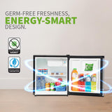 SHARP 50L 2 Star Mini Direct Cool Single Door Refrigerator |Japan 7 Shield Protection|Toughened Glass shelves (Metal Silver, SJ-MRW055N3-PSS)