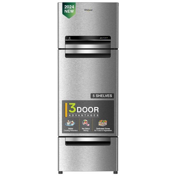 Whirlpool 215 L Frost Free Triple-Door Refrigerator(Fp 223D Protton Roy German Steel(Z) Double Door Refrigerator Space, 2024 Fridge Model)