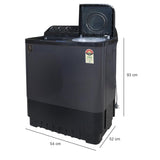 Haier 9Kg Semi Automatic Top Load Washing Machine,Toughened Glass HTW90-196BBK(Black)