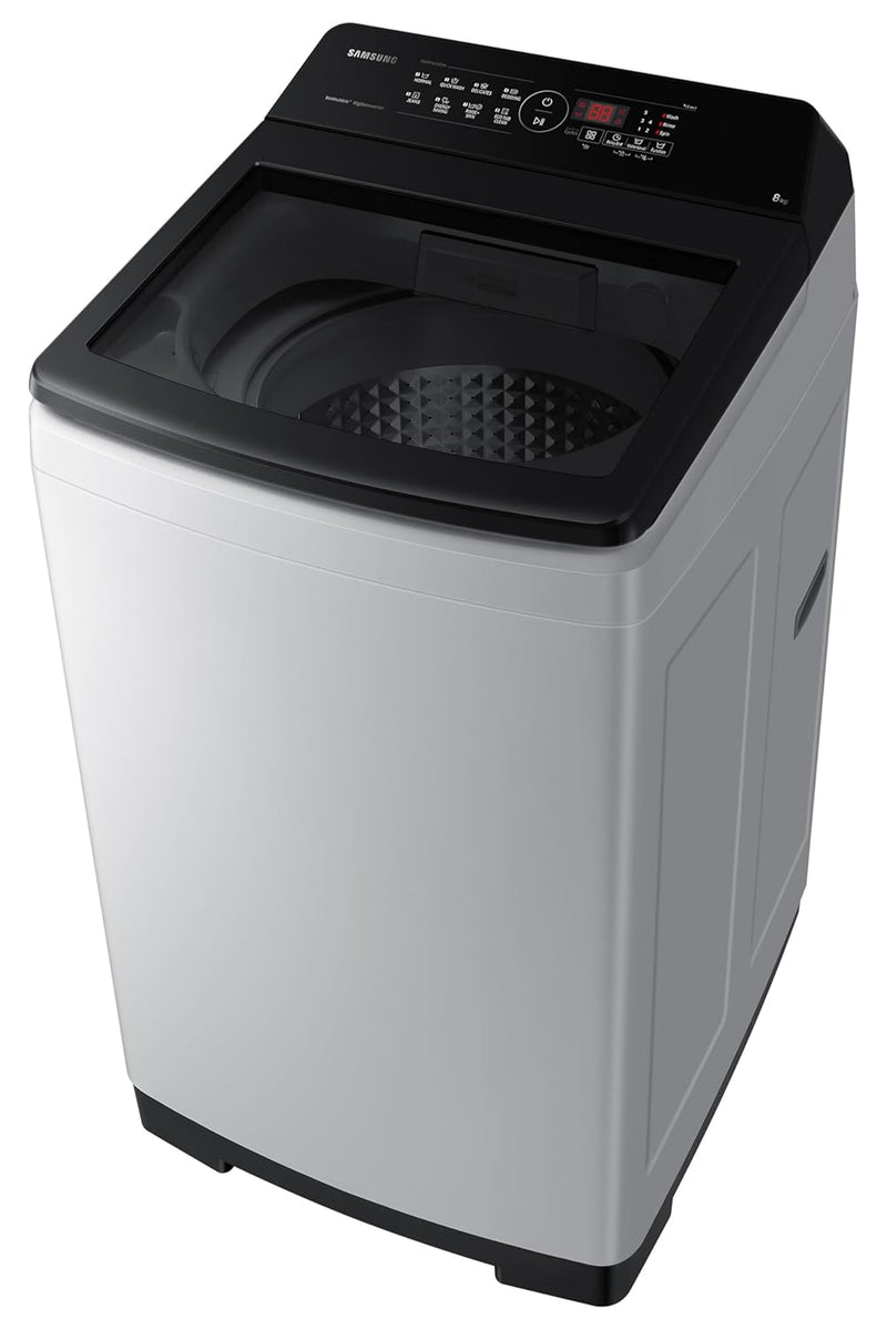 Samsung 8 kg, 5 star, Eco Bubble Tech, Digital Inverter Motor, Soft Closing Door, Fully-Automatic Top Load Washing Machine (WA80BG4441BGTL, Light Gray)