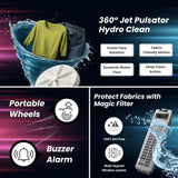 Ionstar 7 Kg Semi Automatic Washing Machine - 5 Star Rated - 2025 - Top Load - Jet Pulsator - Magic Filter - Special Air Dryer - Buzzer - Wheels - Powerful Copper Motor - 1500 RPM (STAR70-AQUA-G)