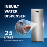 Bosch 368L, 1 Star, Frost Free Double Door Refrigerator with 2.5 L Water Dispenser | 6-in-1 Convertible Storage Modes | Fresh up to 10 Days | Touch Panel | 2 Cooling System (CTC39S21AI, Steel, 2026)
