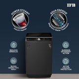 IFB 9 Kg 5 Star with DeepClean Technology, AI Powered, Fully Automatic Top Load Washing Machine (TL900NB2S, PowerSteam, Inbuilt Heater, Aqua Energie, Noir Black)