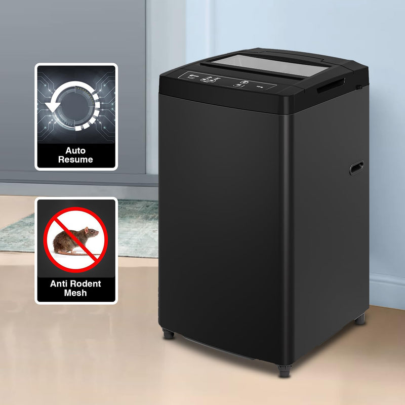 Godrej 7 Kg 5 Star I-Wash Technology Fully Automatic Top Load Washing Machine (WTEON 700 5.0 AP GPGR, Graphite Grey, With Toughened Glass Lid)