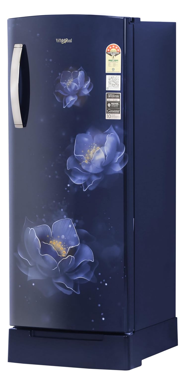 Whirlpool 207 L 5 Star Icemagic Pro Inverter Direct-Cool Single Door Refrigerator (230 IMPRO ROY 5S INV SAPPHIRE ABYSS-Z1, Blue)