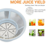 Inalsa Electric for Fruits and Vegetables Centrifugal Juicer 500Watt|Juicer Mesh with SS Sieve|Overload Protector for Motor Safety|2 Year Warranty, Made In India,White/Grey (Frutilick CF)