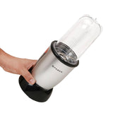 Faber 3-In-1 Sportz Blender |Chopping Jar, Smoothie & Grinding Jar (Wet & Dry)| Abs Body, Detachable Ss Blades, 400 Watts Motor, 1 Sipper Cap & 3 Lids, 2 Spill Proof Jars & 1 Chopping Bowl| (Silver)