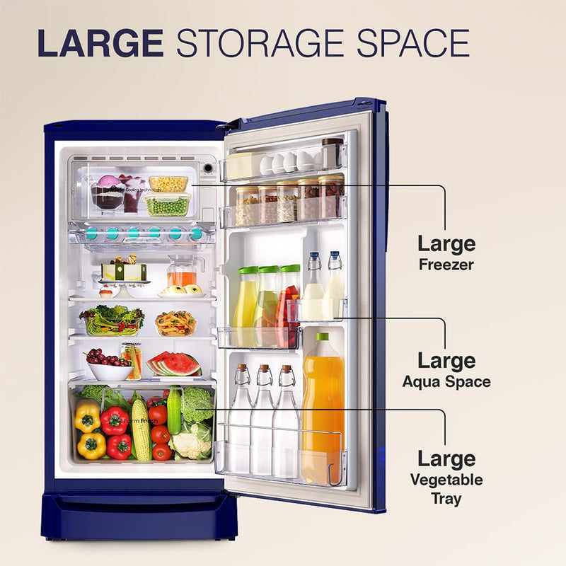 Godrej 183 L 3 Star Single Door Refrigerator (RD R190C WRF NY BL, Navy Blue)